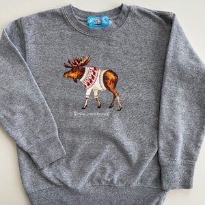 Kiel James Patrick Winter Moose Sweatshirt ~ Kids 7